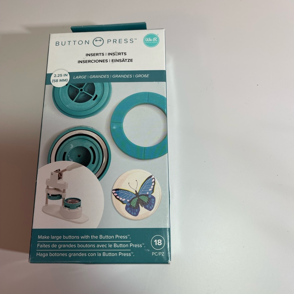 We R Memory Keepers Button Press Inserts-Large (58mm) new - Picture 3 of 6